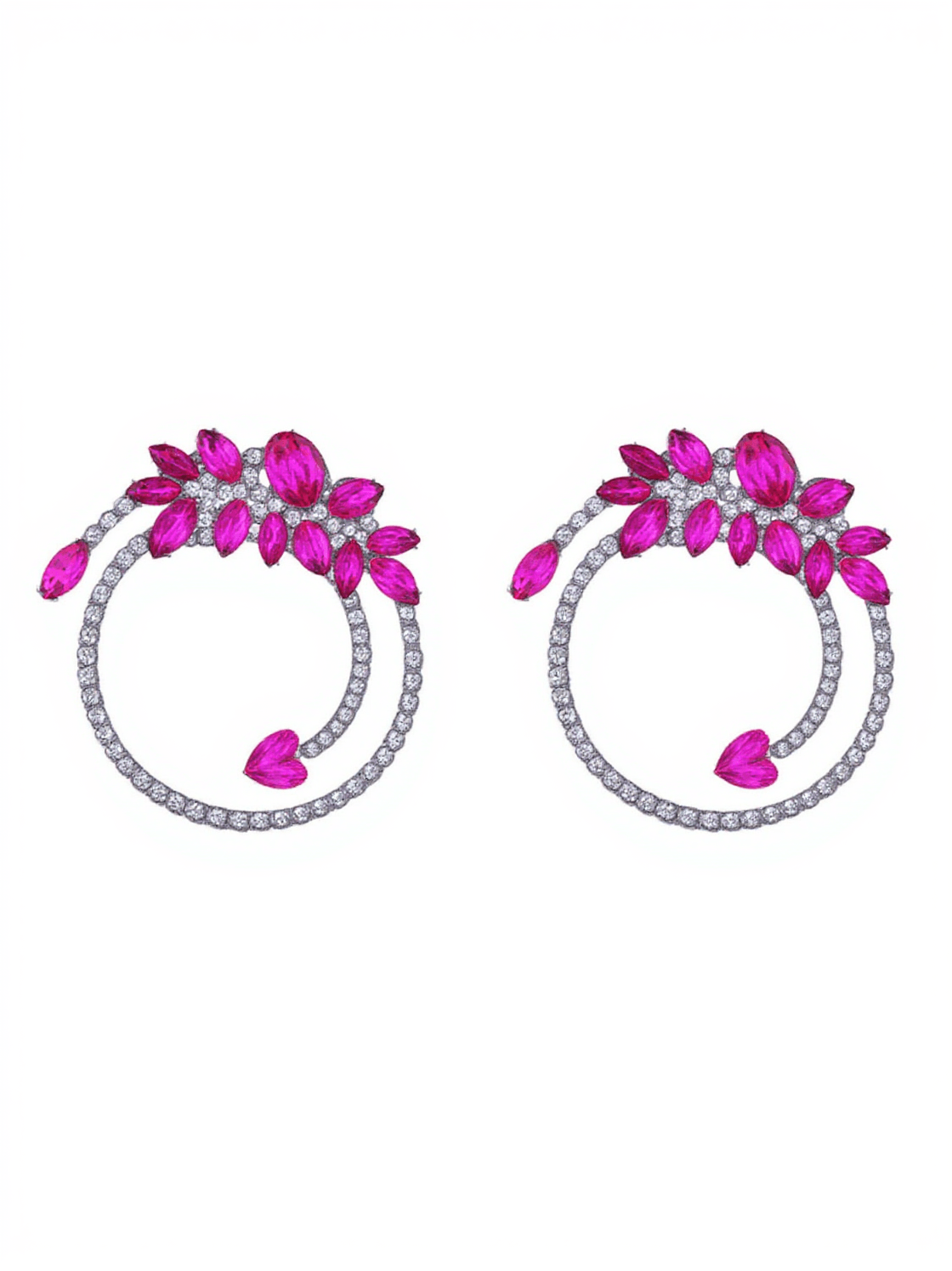 OPAL CRYSTAL CIRCLE EARRINGS