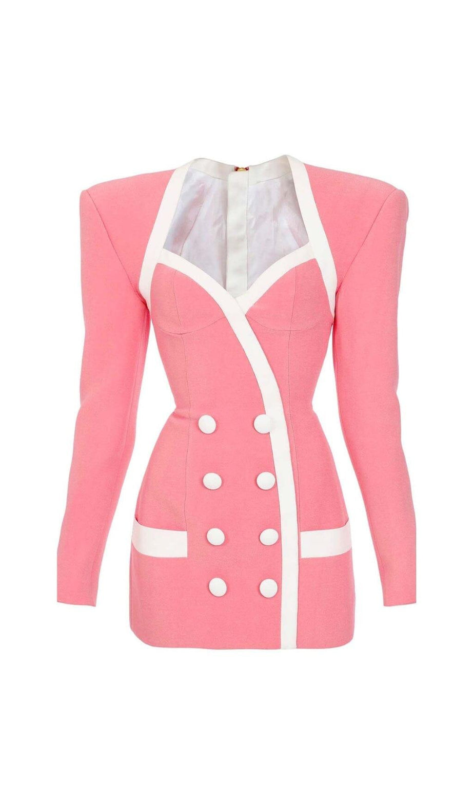 ZWEIREIHIGES BLAZERKLEID IN ROSA