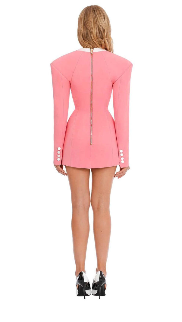 AIIZIE DOUBLE-BREASTED BLAZER DRESS IN PINK - product image