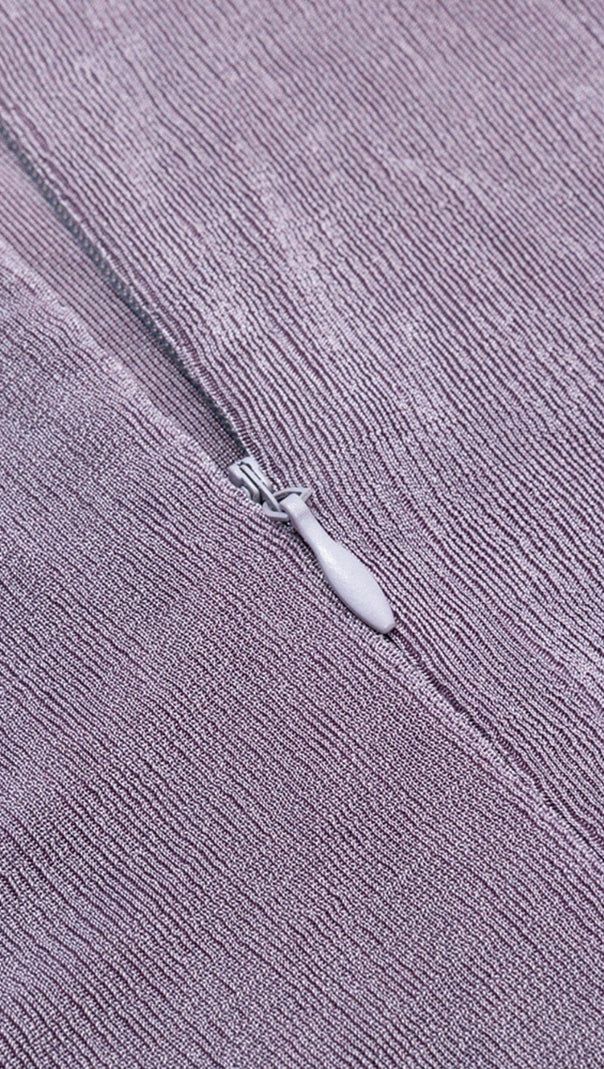 AIIZIE EMBELLISHED BANDAGE MIDI DRESS IN LAVENDER - product image