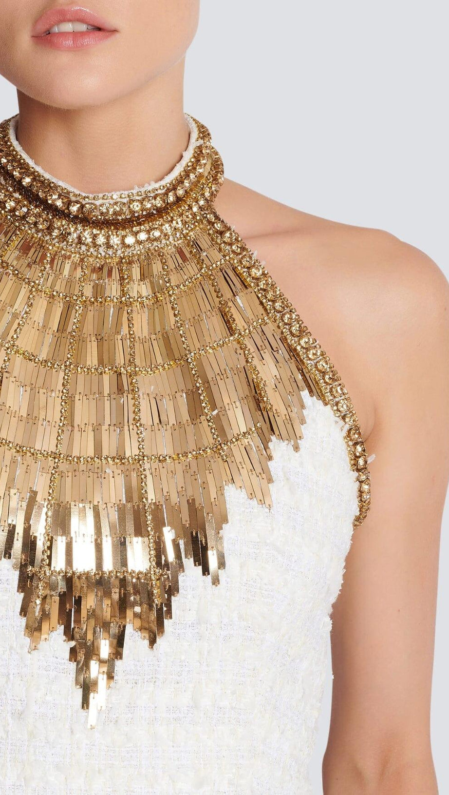 EMBELLISHED CROP TWO PIECE SUIT