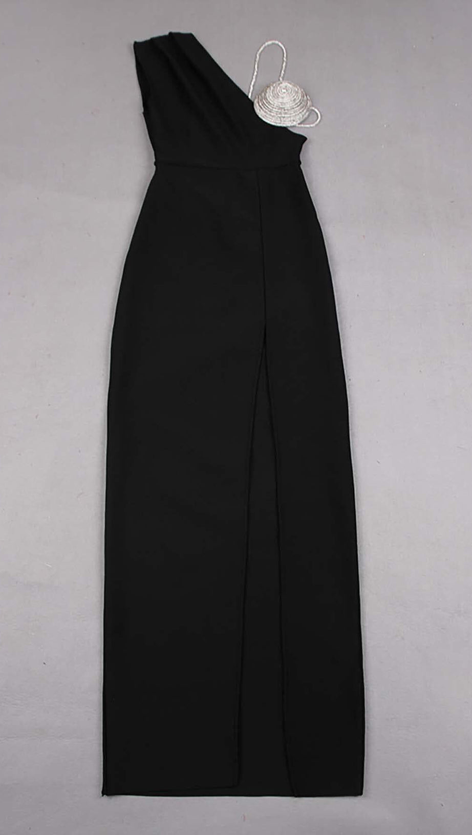 EXCLUSIVECM ASYMMETRISCHES HIGH-LOW-KLEID IN SCHWARZ