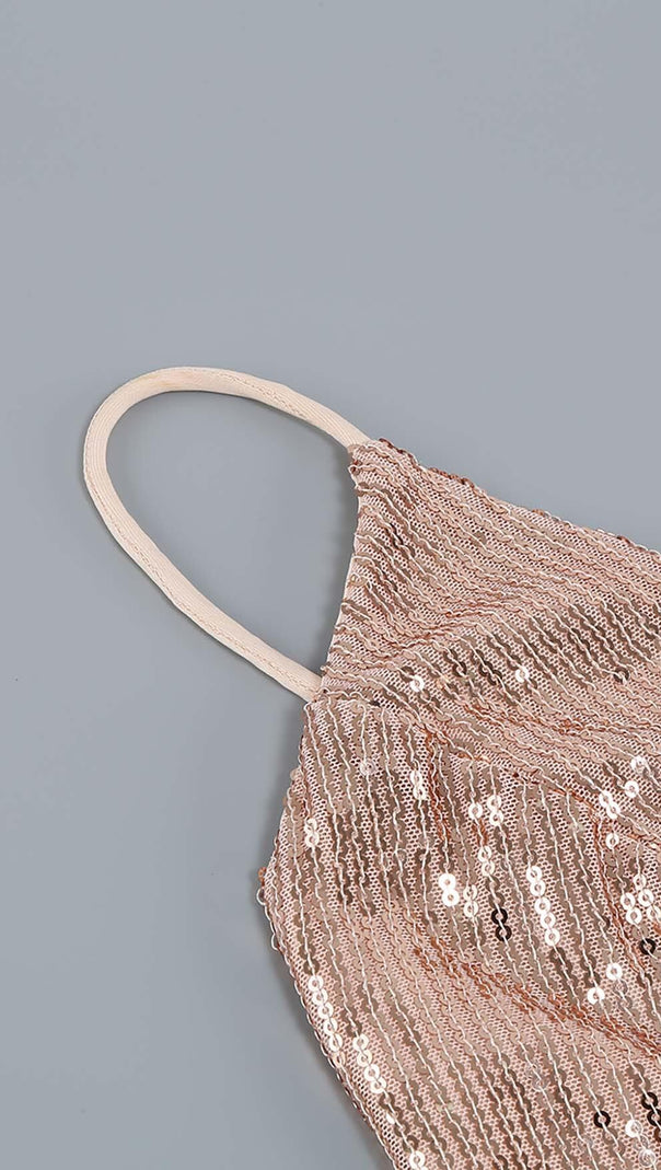 AIIZIE FEATHER PLUNGE MINI DRESS IN CREAMY BEIGE - product image