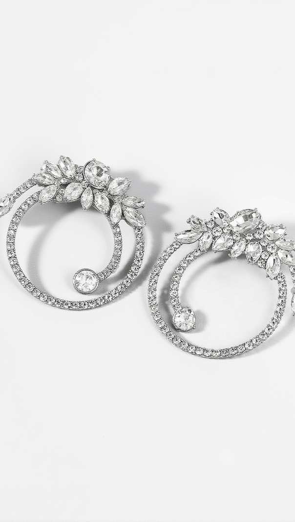 AIIZIE OPAL CRYSTAL CIRCLE EARRINGS - product image