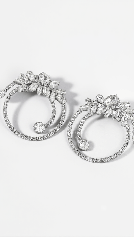 ORECCHINI CERCHI IN CRISTALLO OPALE