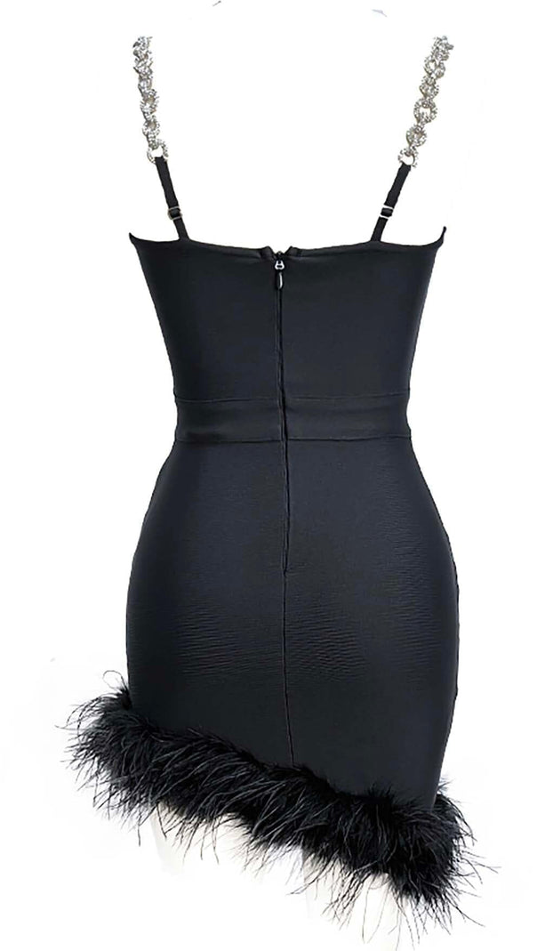AIIZIE FEATHER STRAPPY MINI DRESS - product image