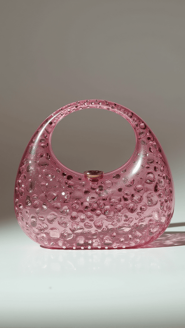 AIIZIE ASHER CLEAR EMBELLISHED BAG IN PINK - product image