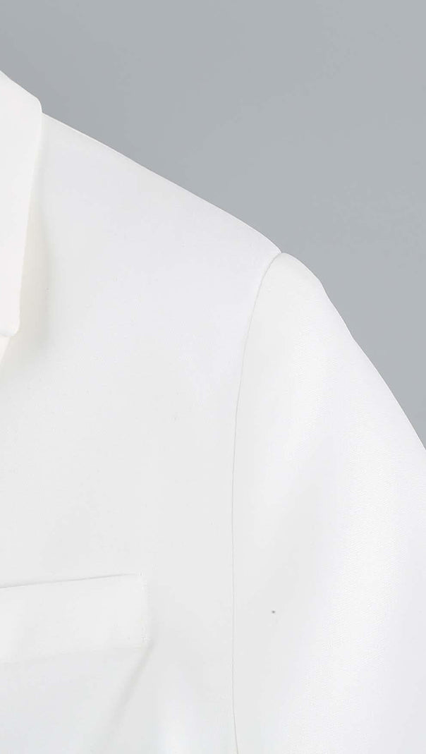 AIIZIE FEATHERS JACKET AND SHORT SKIRT IN WHITE - product image