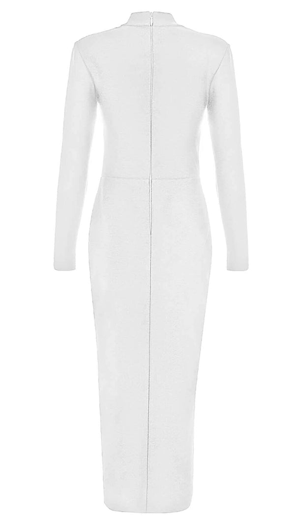 AIIZIE FISHBONE SLIT BANDAGE MIDI DRESS - product image