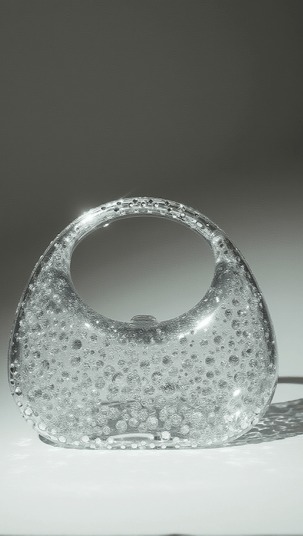 AIIZIE ASHER CLEAR EMBELLISHED BAG IN WHITE - product image