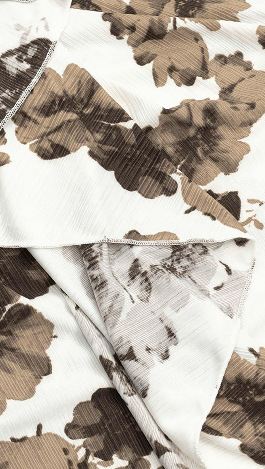 ABITO MIDI CON VOLANT FLOREALI IN BIANCO