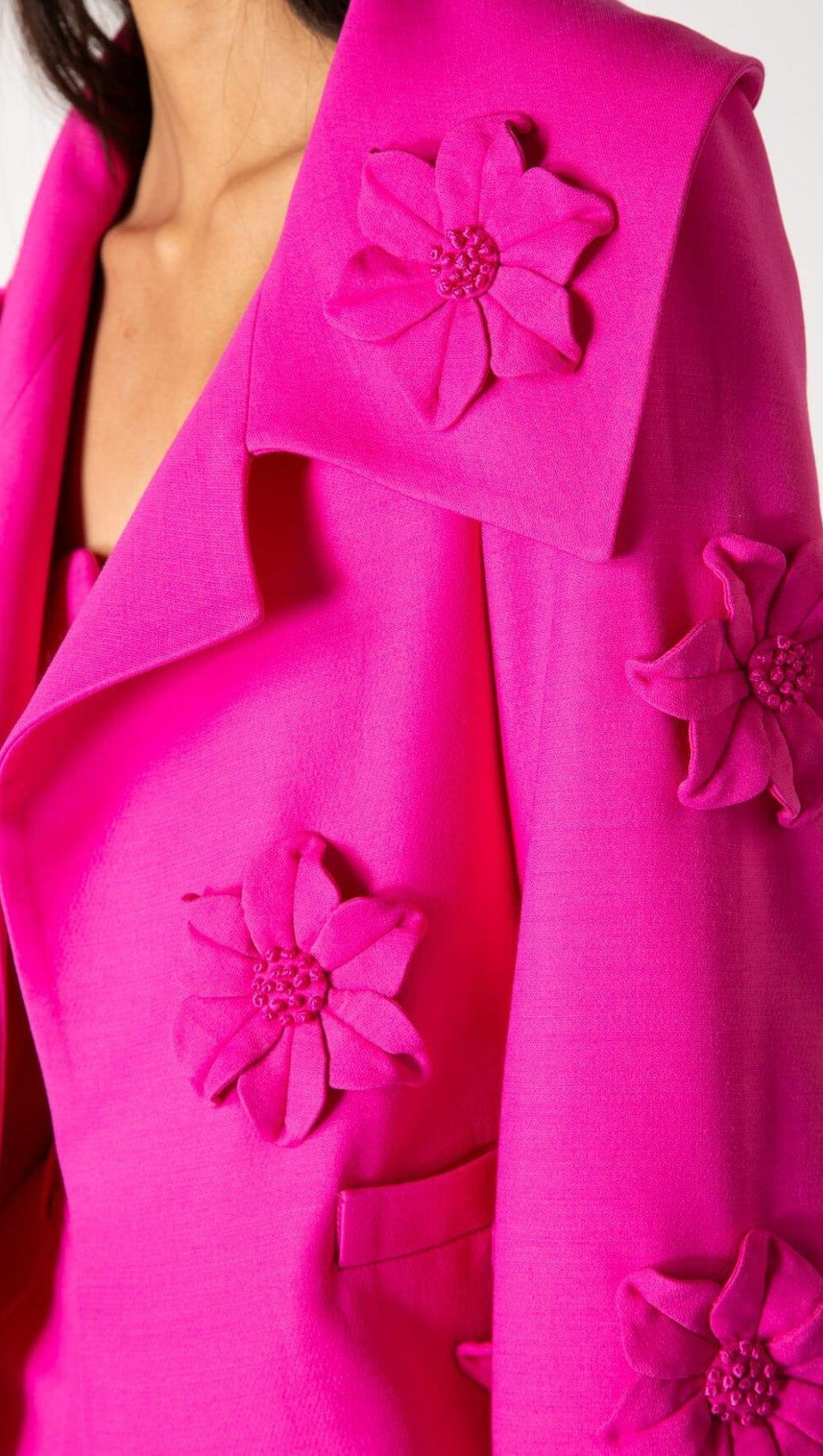 FLORAL TWO-PIECE JACKET DRESS IN RED