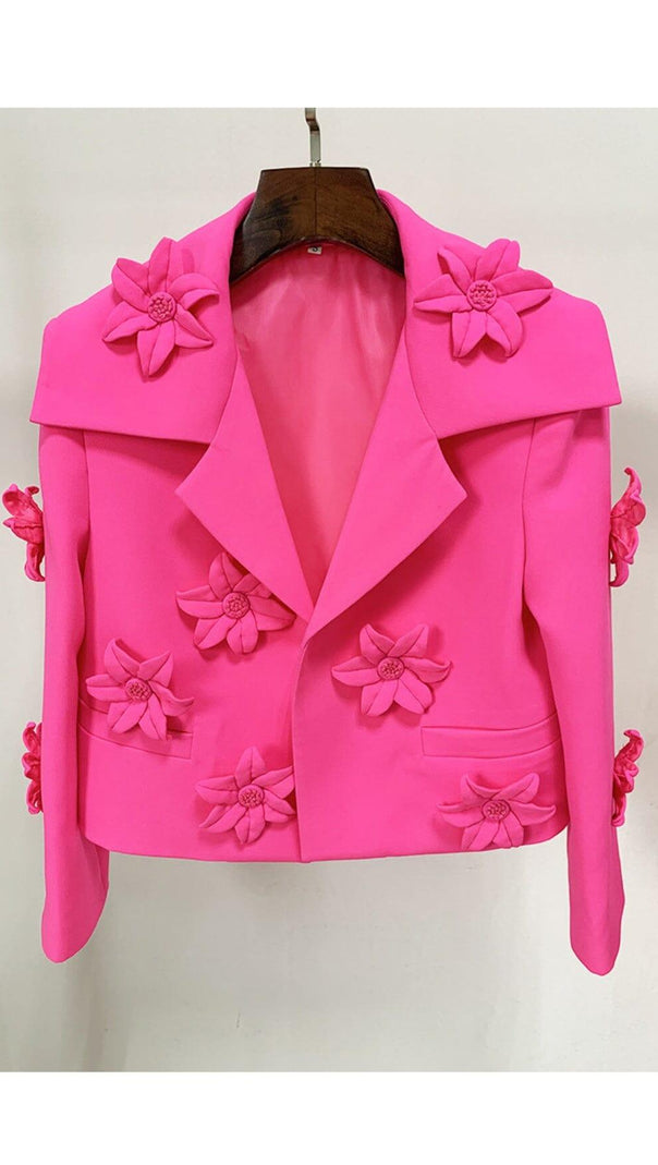 AIIZIE FLORAL TWO-PIECE JACKET DRESS IN RED - product image