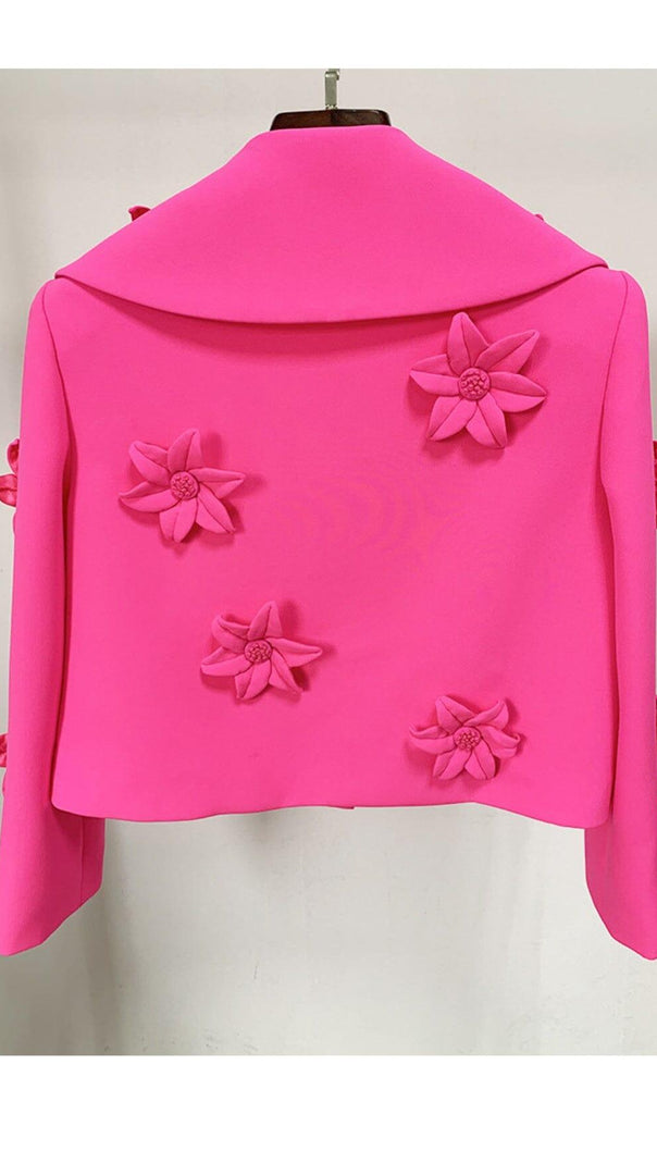 AIIZIE FLORAL TWO-PIECE JACKET DRESS IN RED - product image