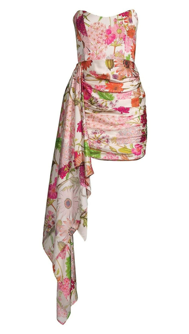 AIIZIE FLORAL-PRINT CORSET MINI DRESS - product image