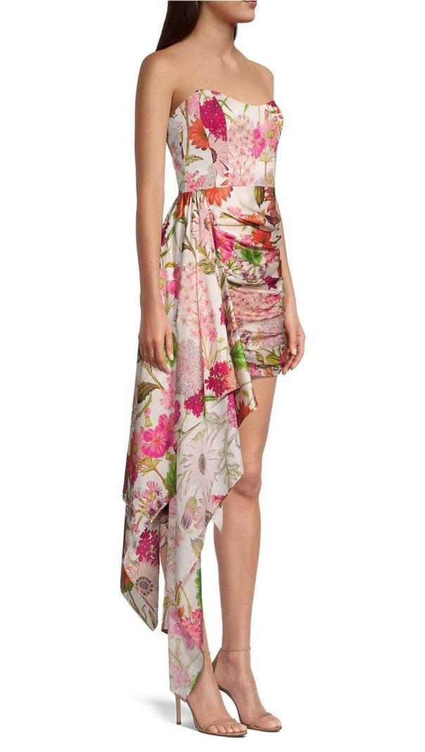 AIIZIE FLORAL-PRINT CORSET MINI DRESS - product image
