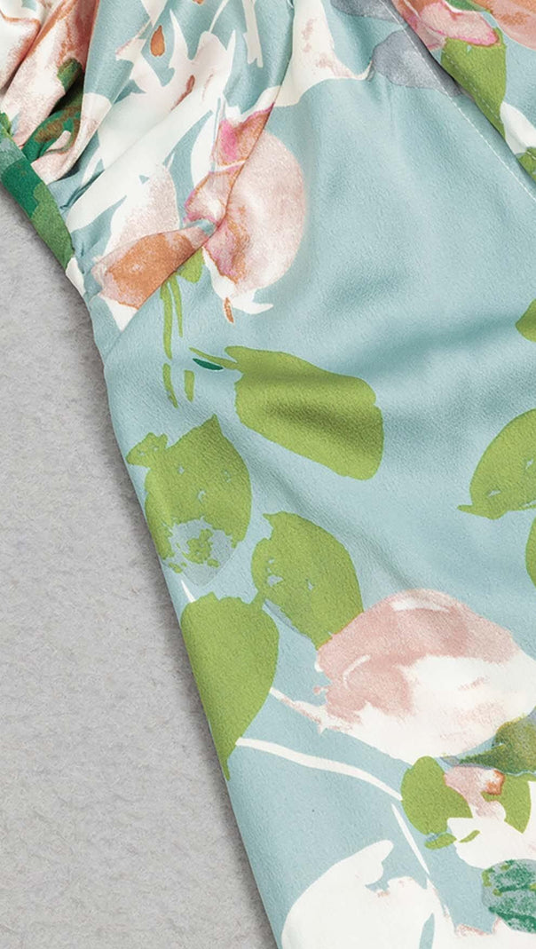 AIIZIE FLORAL-PRINT HALTER MIDI DRESS - product image