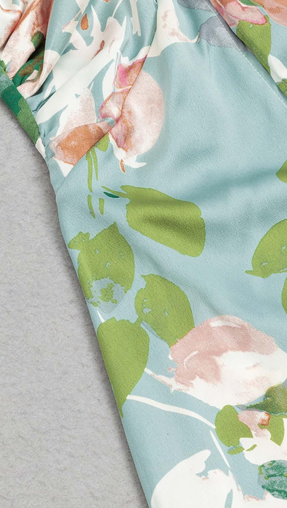 FLORAL-PRINT HALTER MIDI DRESS