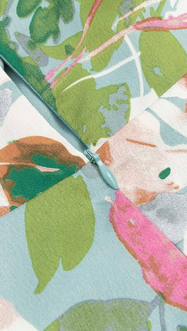 AIIZIE FLORAL-PRINT HALTER MIDI DRESS - product image