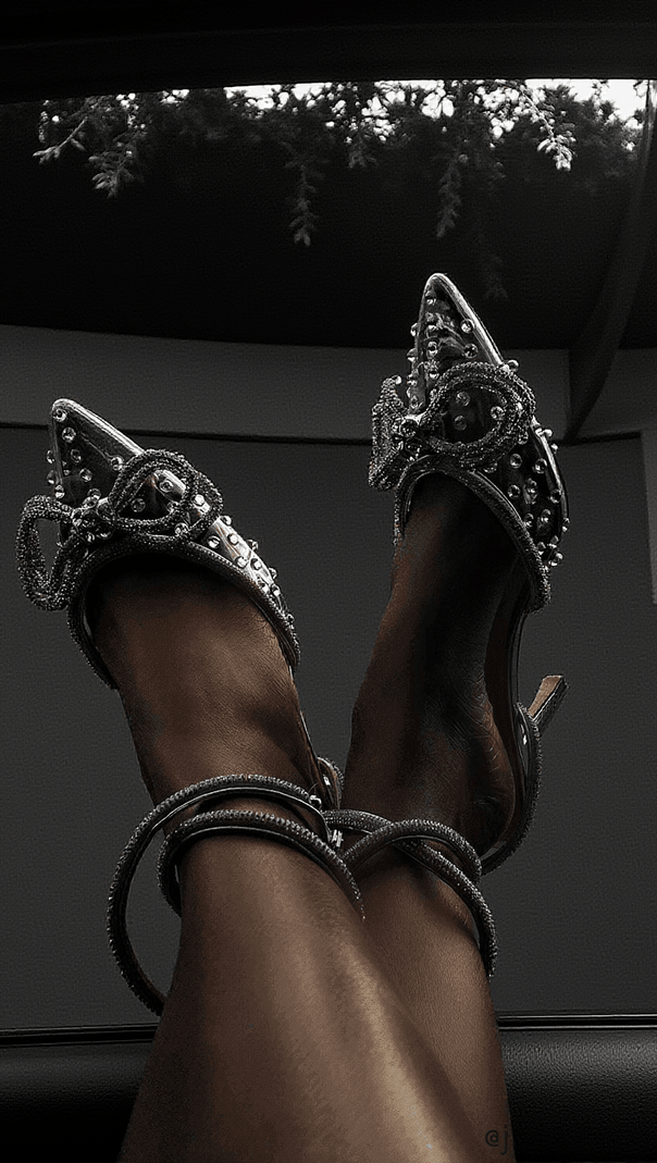 AIIZIE REYNA BOW EMBELLISHED HEELS - product image