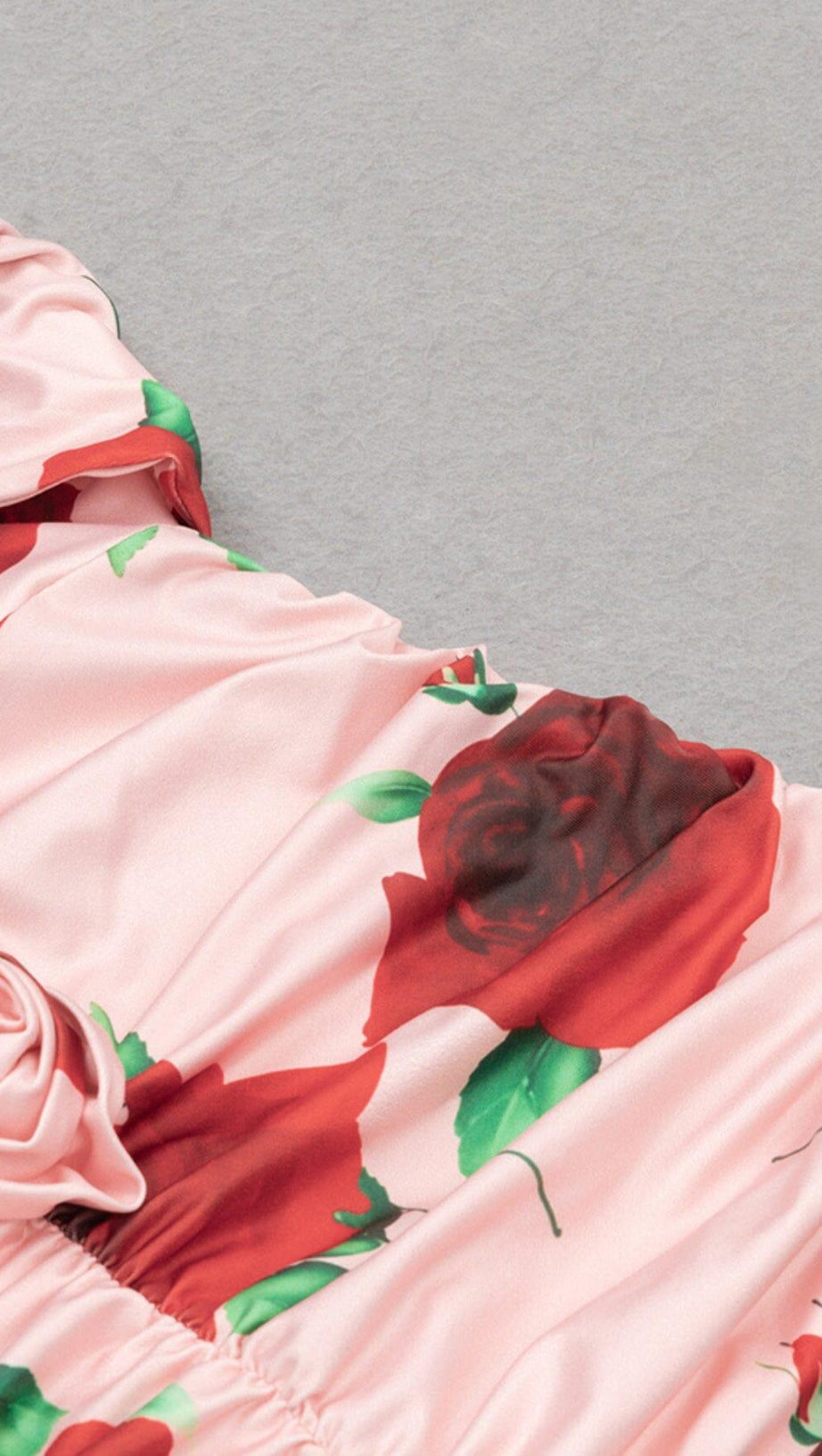 ABITO LUNGO ROSA CON STAMPA FLOREALE