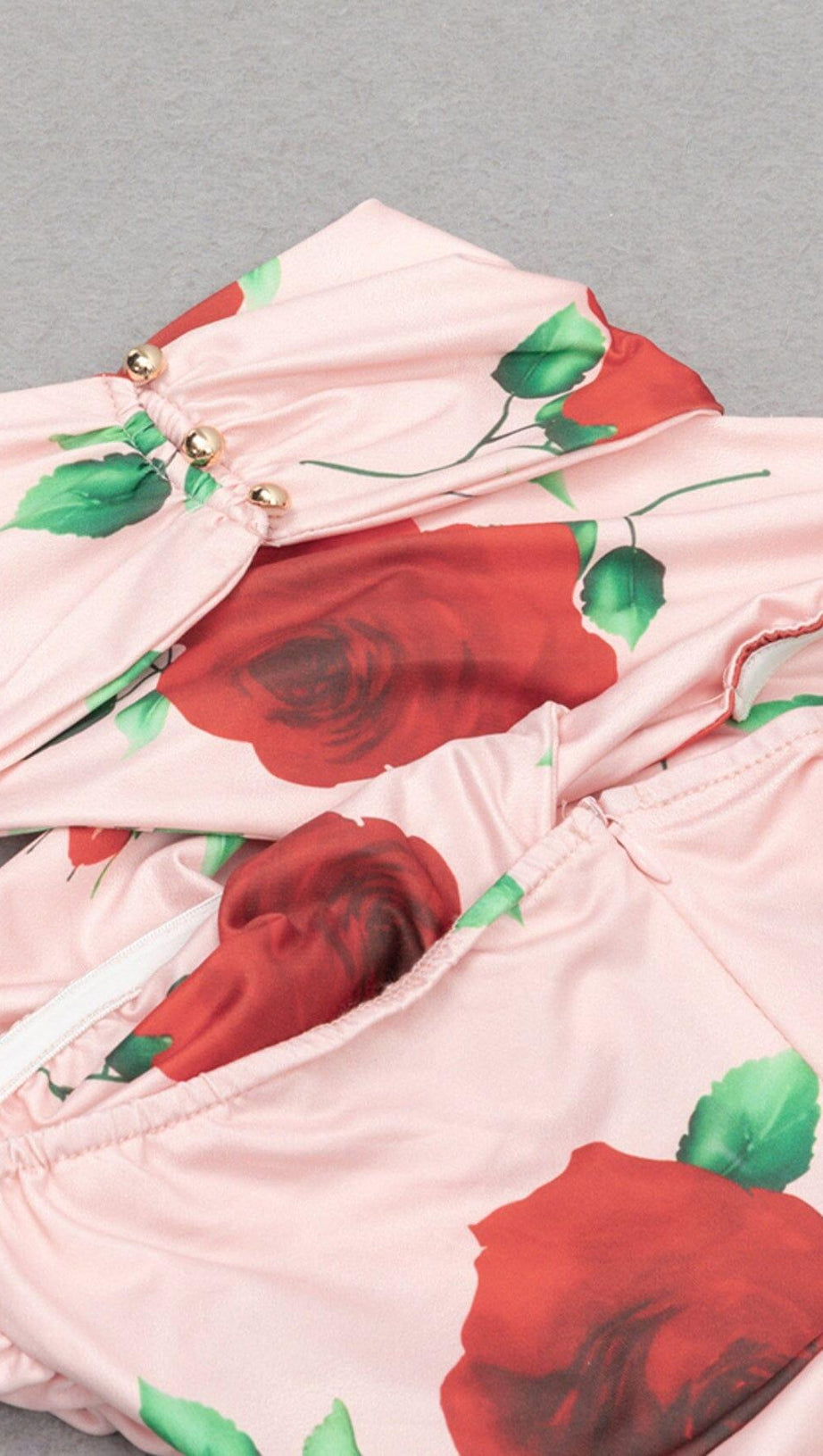 ABITO LUNGO ROSA CON STAMPA FLOREALE