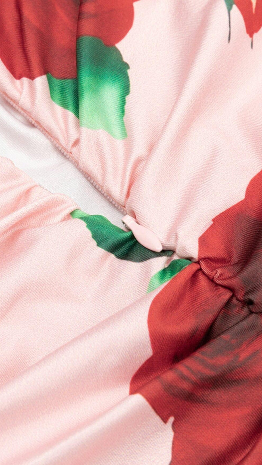 ABITO LUNGO ROSA CON STAMPA FLOREALE