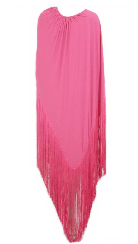 CERIDWEN FRINGE MINI DRESS IN HOT PINK