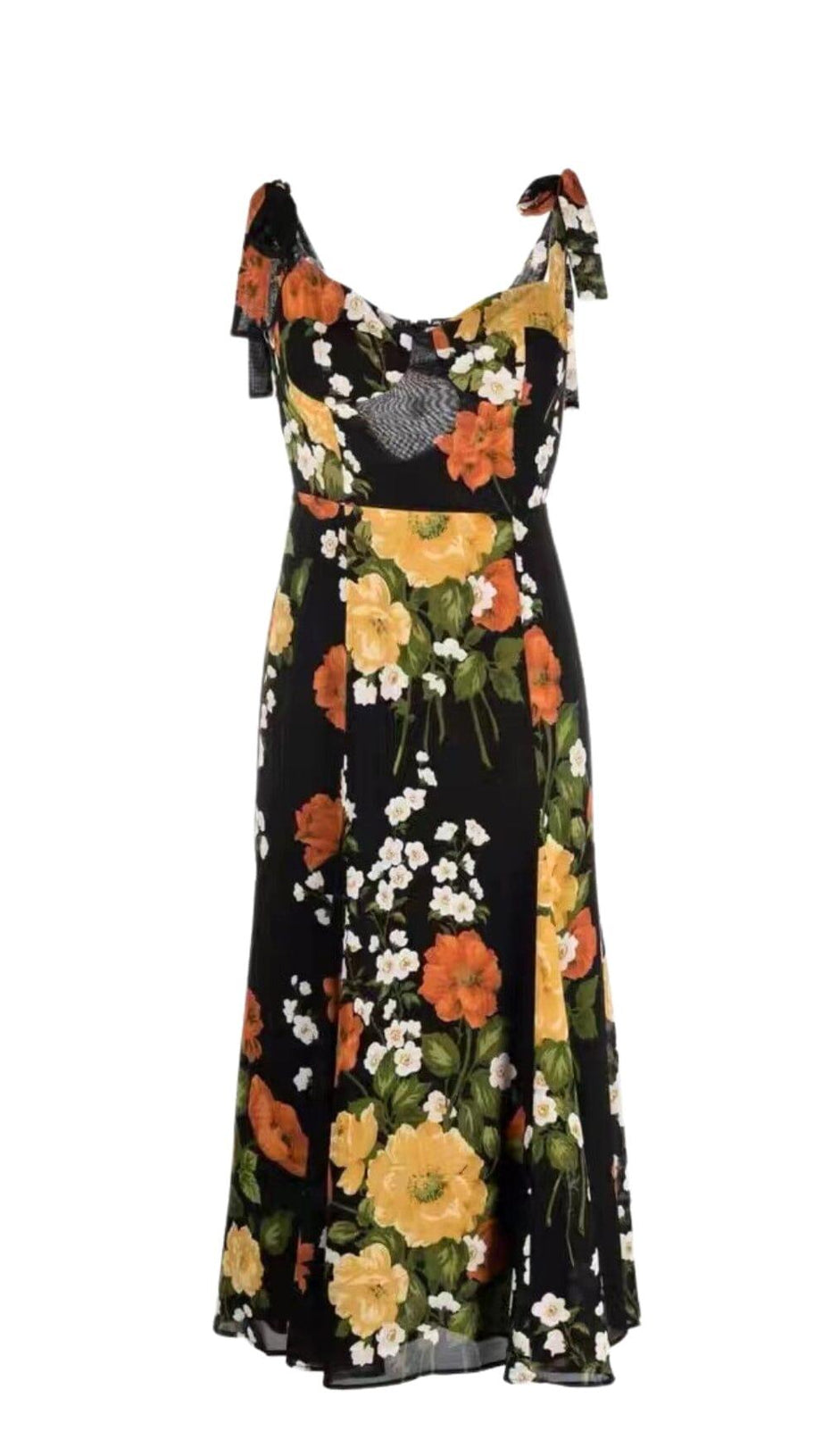 FLORAL-PRINT TIE STRAP DRESS IN LUISA