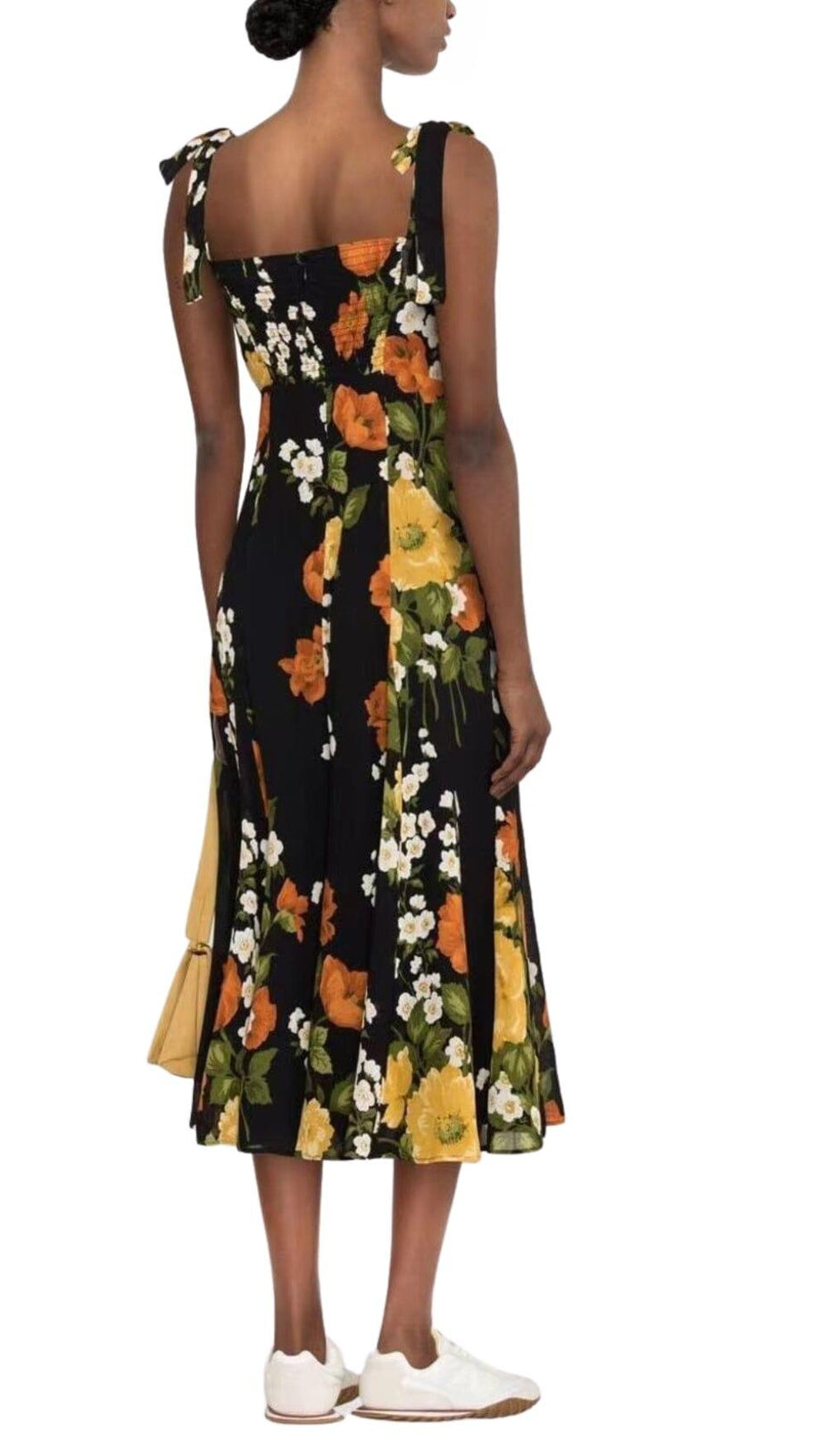 ABITO CON SPALLINE E STAMPA FLOREALE IN LUISA