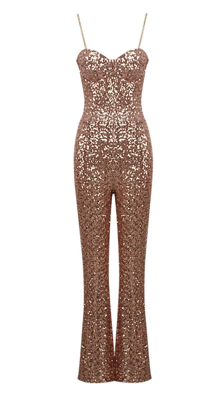 TUTA CON SPALLINE GLITTER ORO