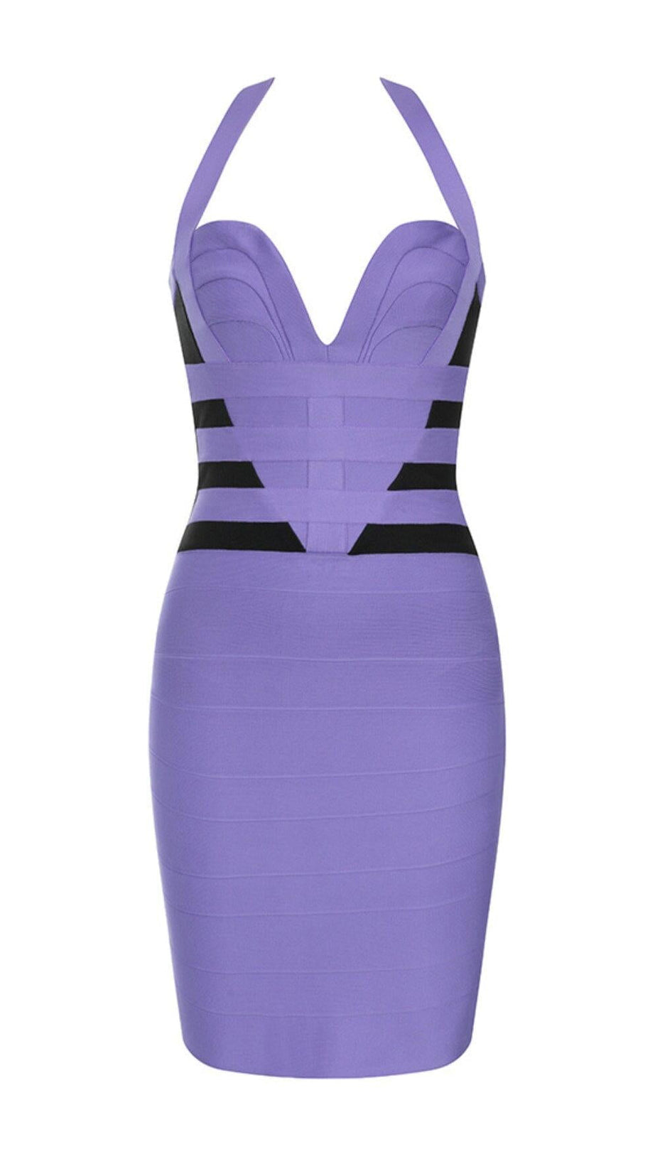 HALTER BANDAGE MINI DRESS IN LAVENDER