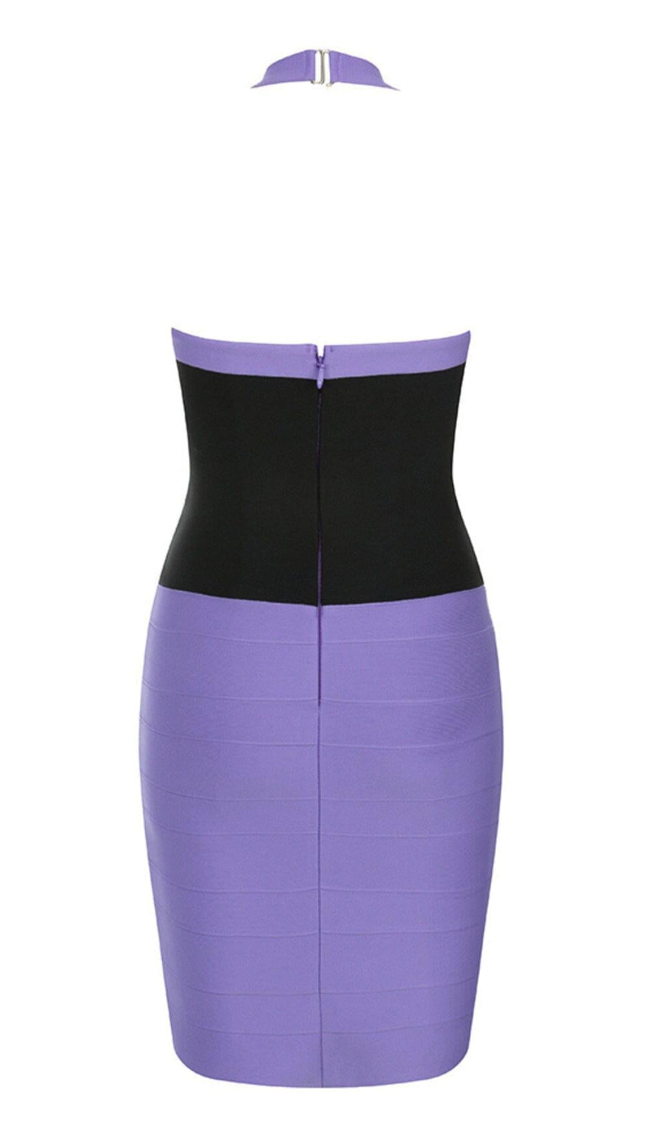 HALTER BANDAGE MINI DRESS IN LAVENDER