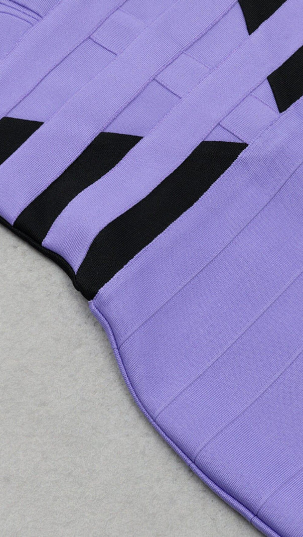 AIIZIE HALTER BANDAGE MINI DRESS IN LAVENDER - product image