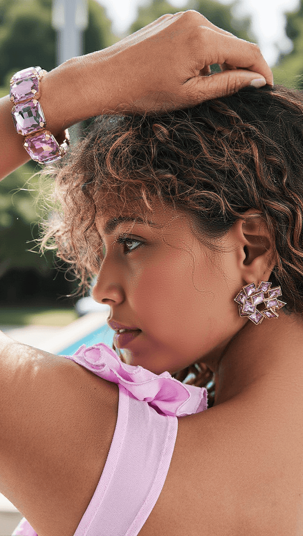 AIIZIE PARRIS MULTI LAYER RHINESTONE EARRINGS - product image
