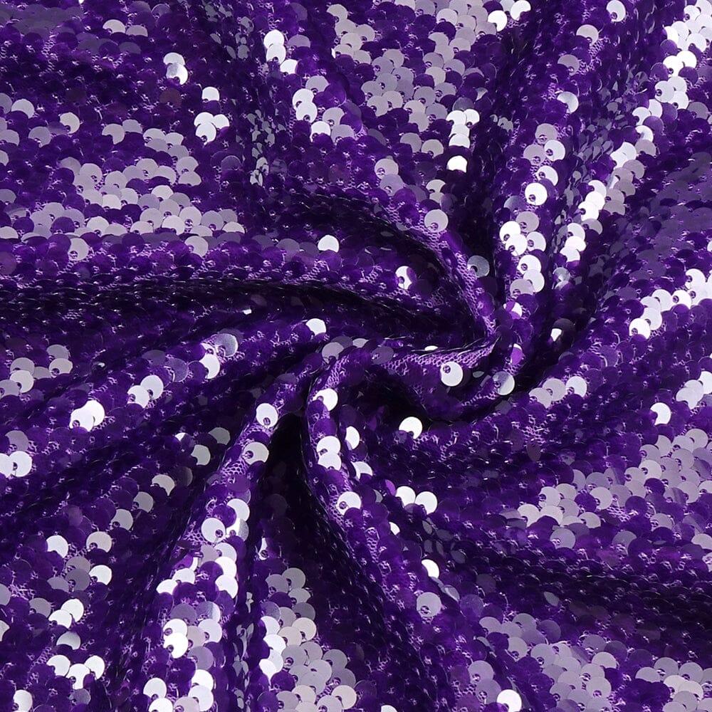 Halter Neck Sequin Midi Dress in Purple