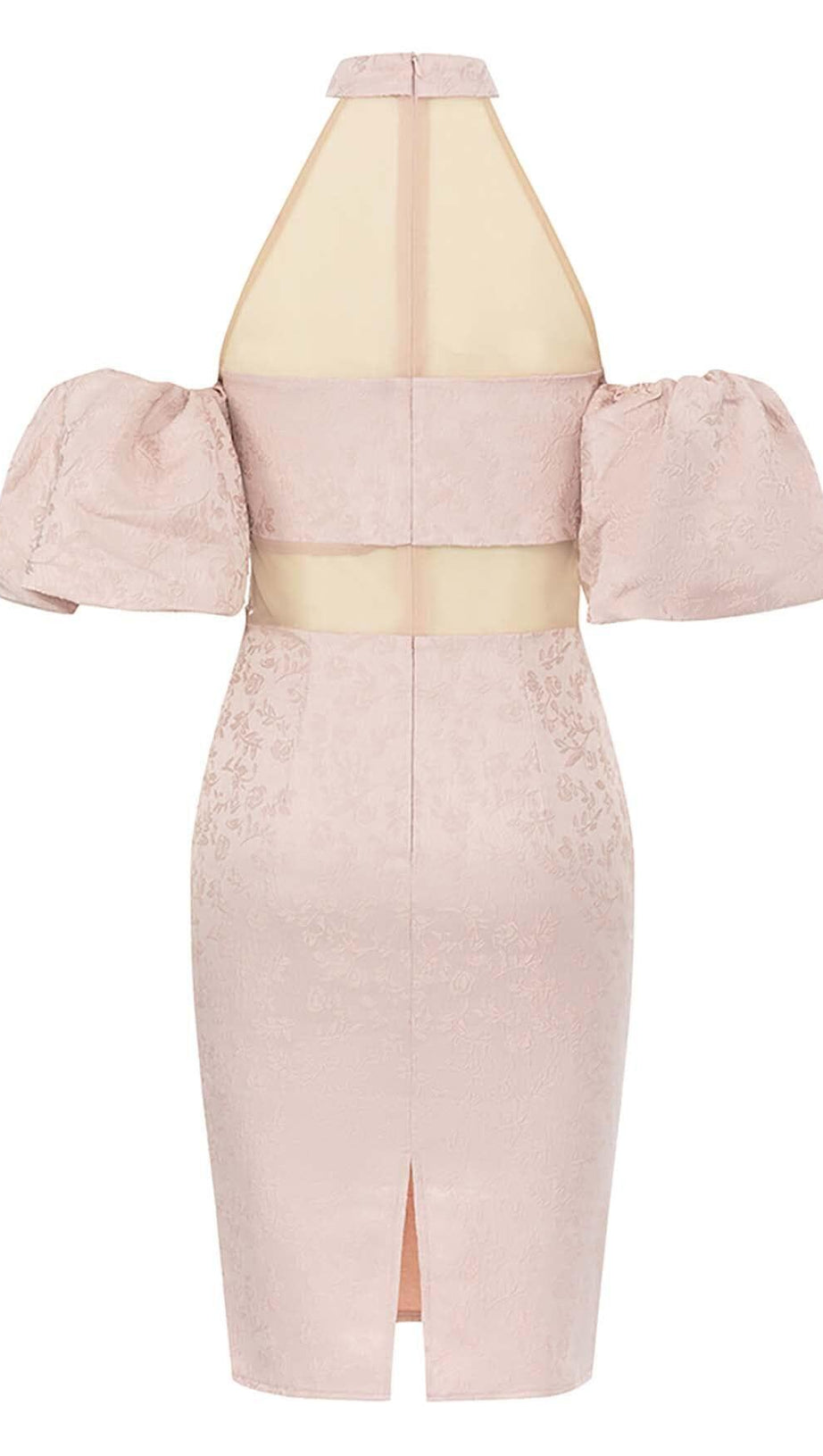 HALTER PUFF MINI DRESS IN PINK