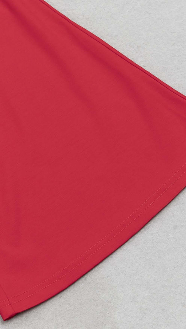 AIIZIE HALTER SLEEVELESS JUMPSUIT IN RED - product image