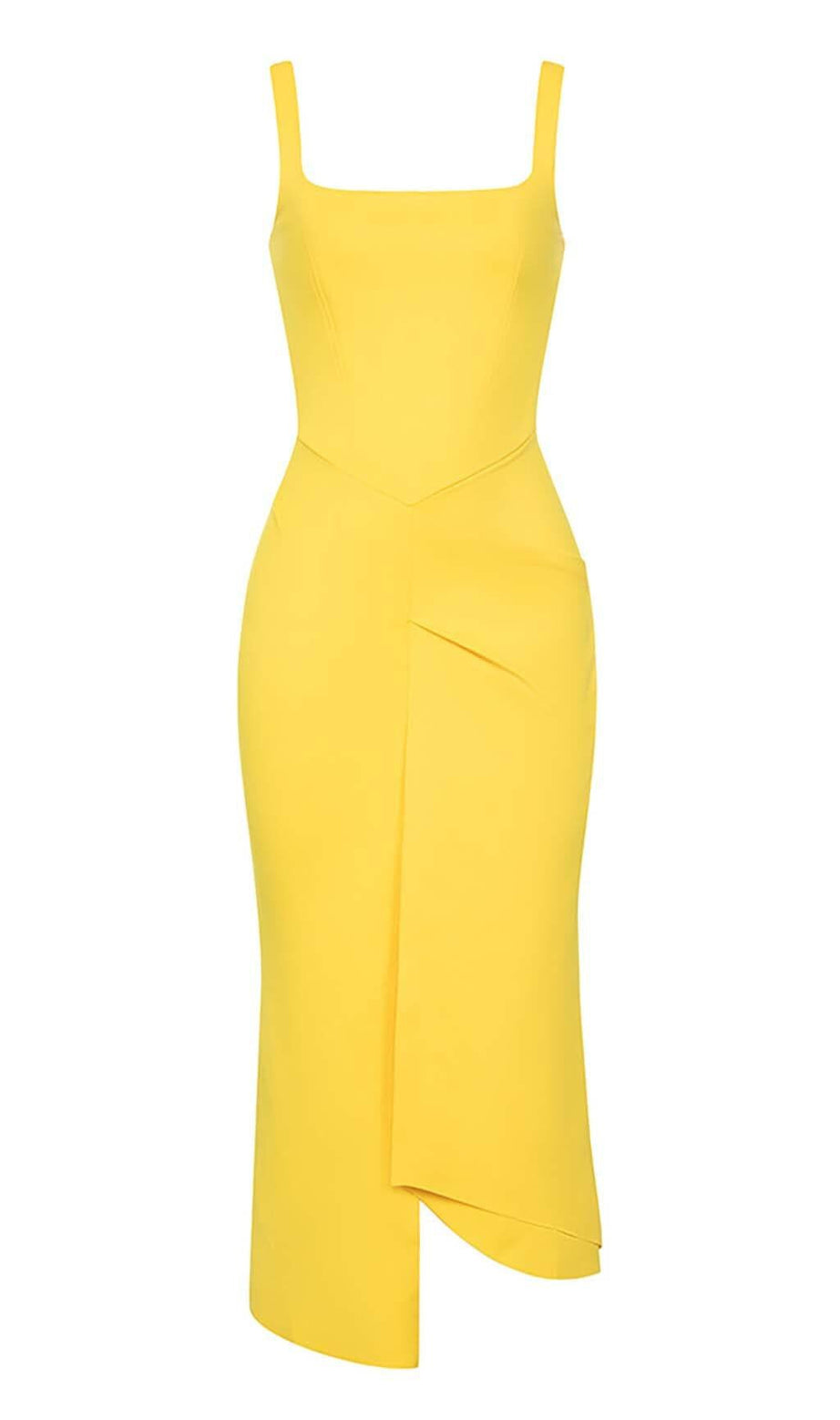 HIP WRAP BANDAGE MIDIKLEID IN GELB