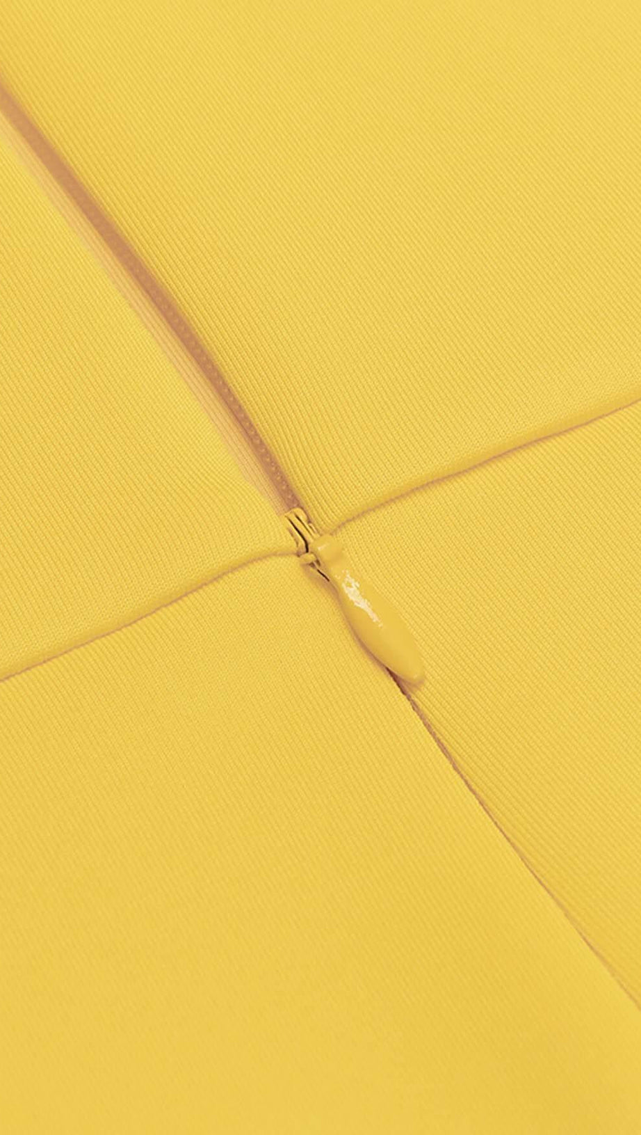 HIP WRAP BANDAGE MIDI DRESS IN YELLOW