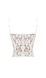 MILA IVORY LACE UNDERWIRED CORSET TOP