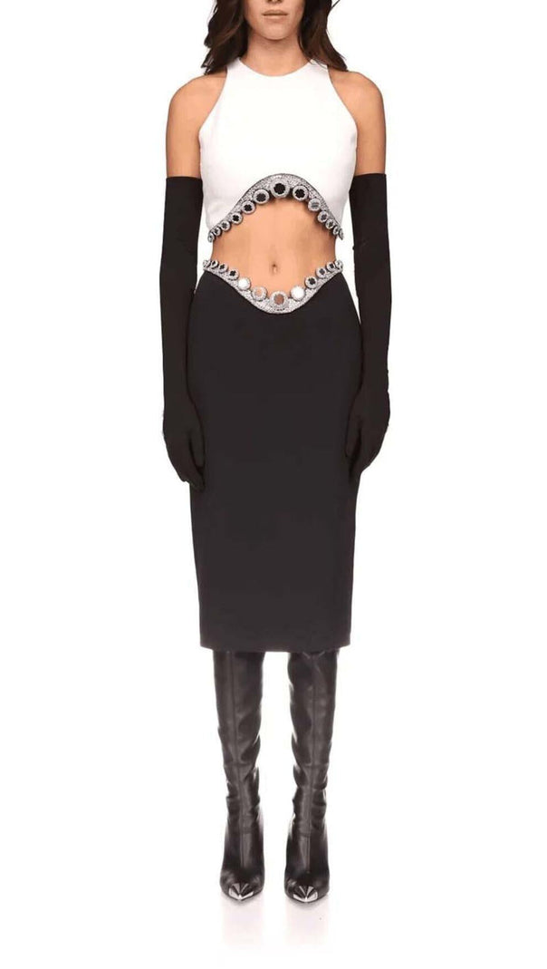 AIIZIE JEWELLED TENTACLE TWO PIECE IN WHITE - product image