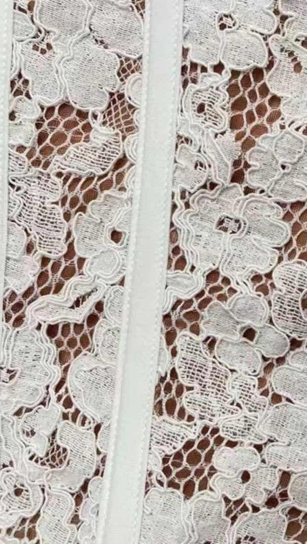 Mila Ivory Lace Underwired Corset Top