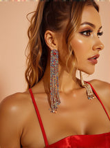 Nola Multi Diamante Tassel Earrings