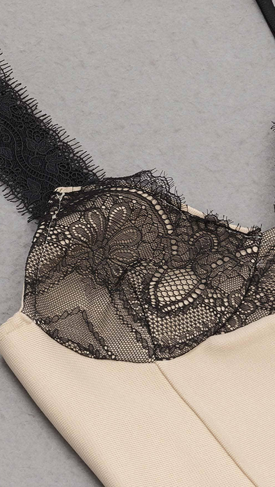 LACE STRAPPY HIGH-LOW DRESS IN IVORY