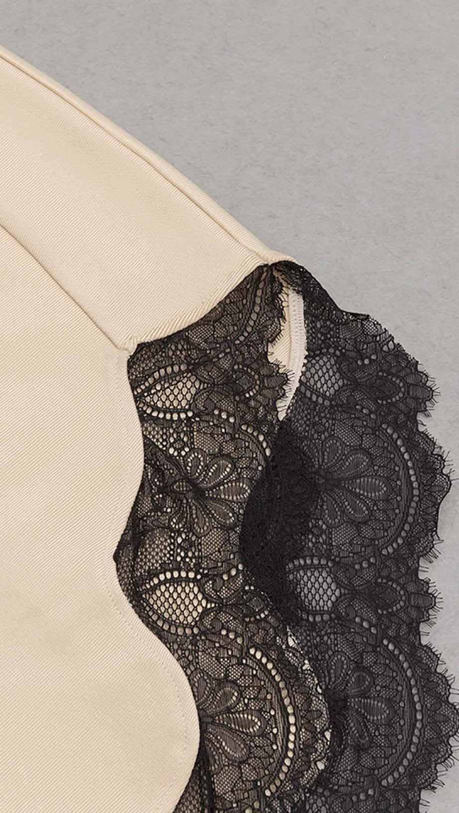 LACE STRAPPY HIGH-LOW DRESS IN IVORY