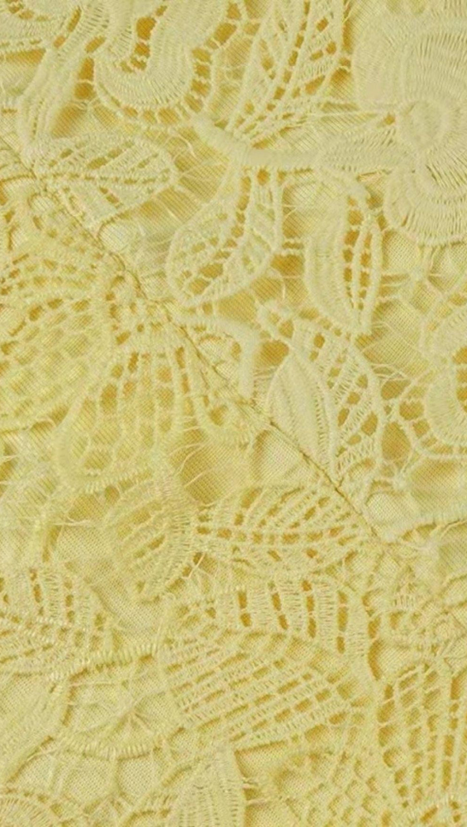 LEMON YELLOW LACE SHEATH DRESS