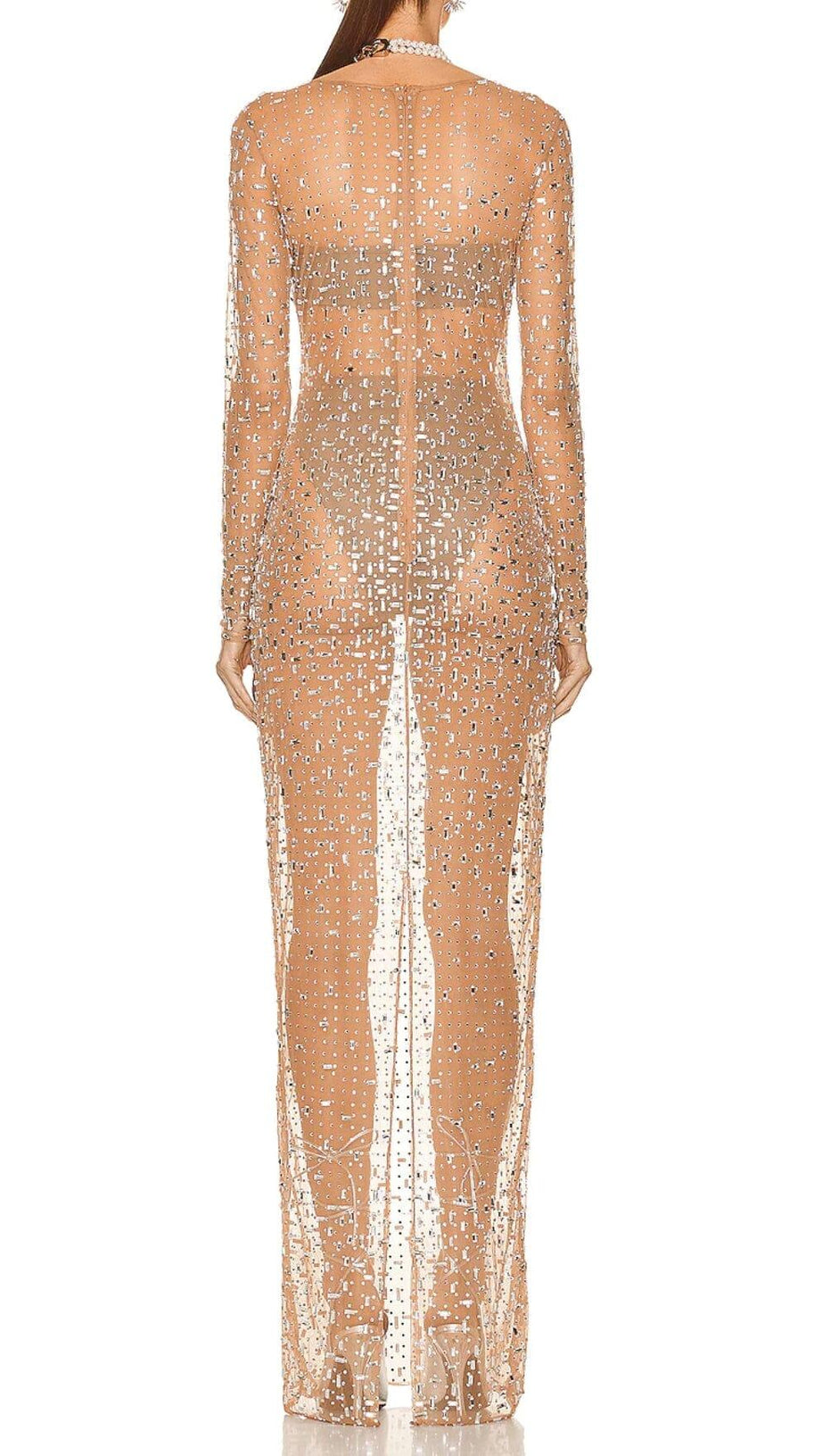 SEQUIN LACE PERSPECTIVE DRESS IN PINK