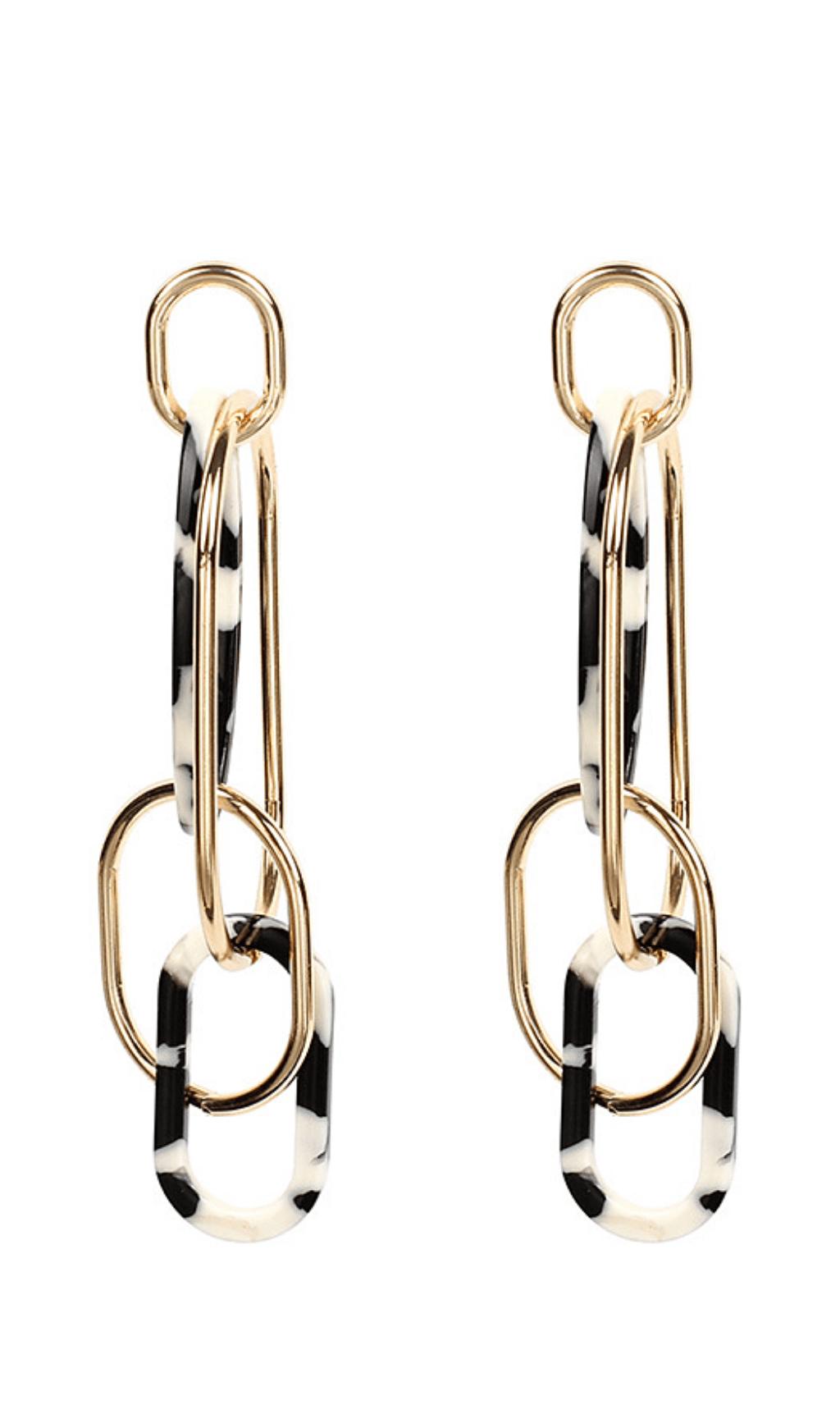 ORECCHINI CON STAMPA LEOPARDATA