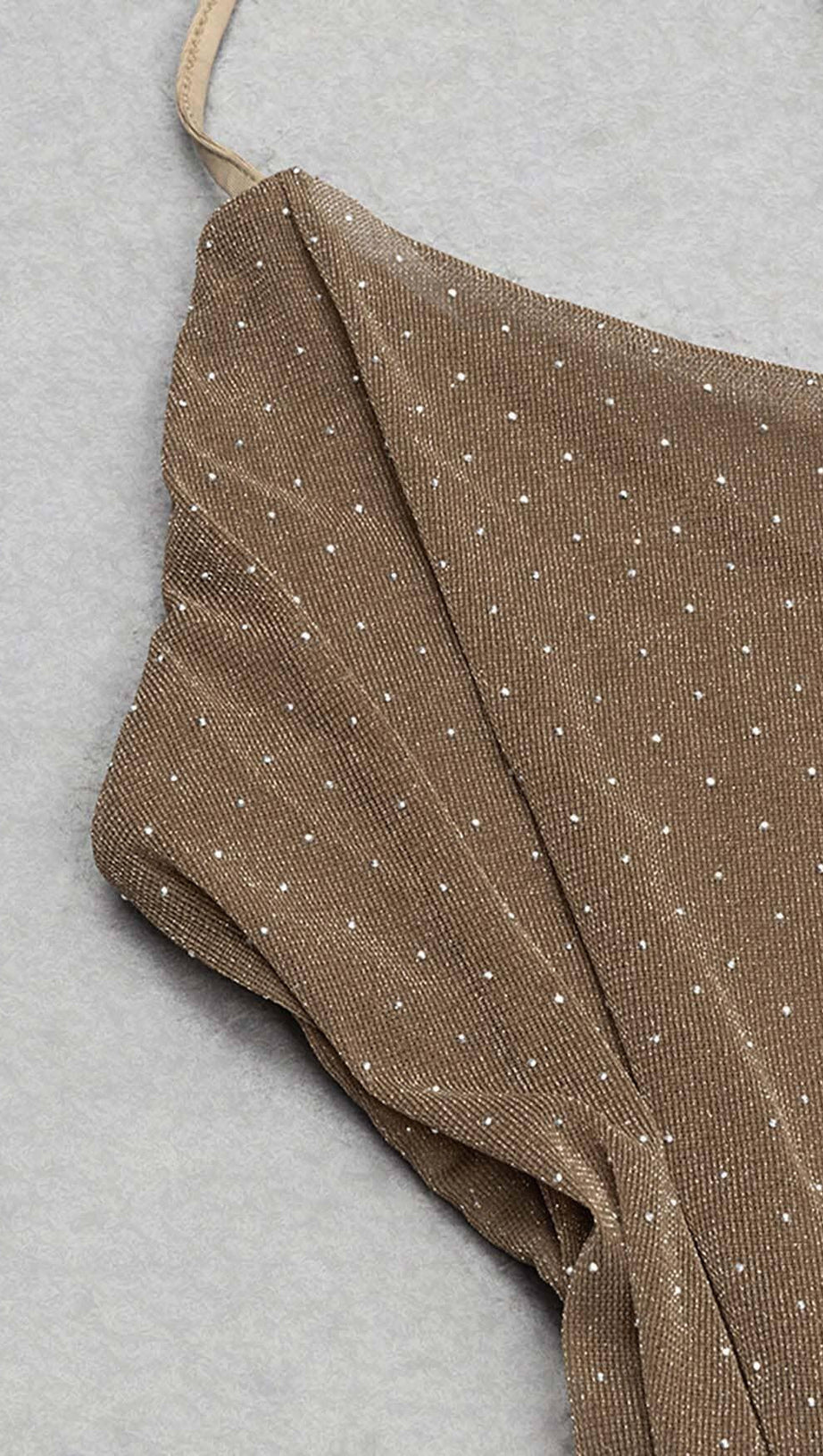 BRAUNES MESH-PLUNGE-JUMPSUIT